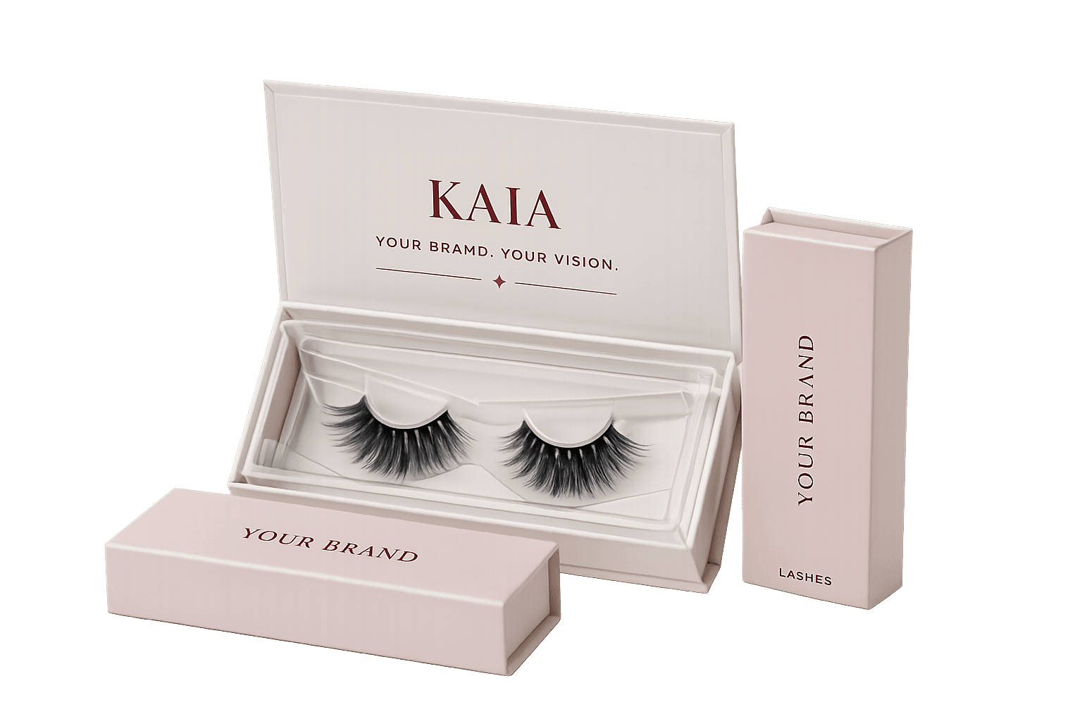 Empaque personalizado KAIA para crear tu propia marca